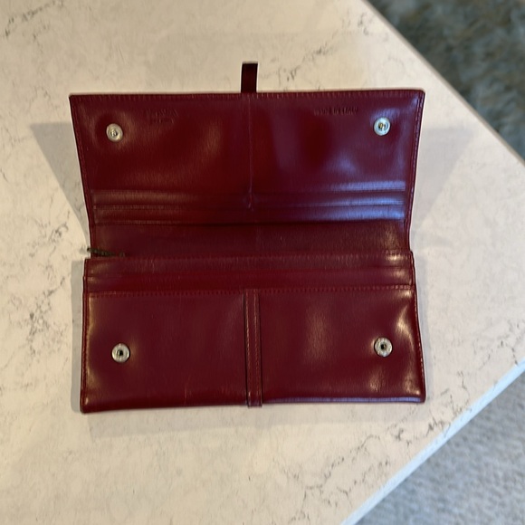 Prada maroon leather continental wallet - Picture 4 of 7